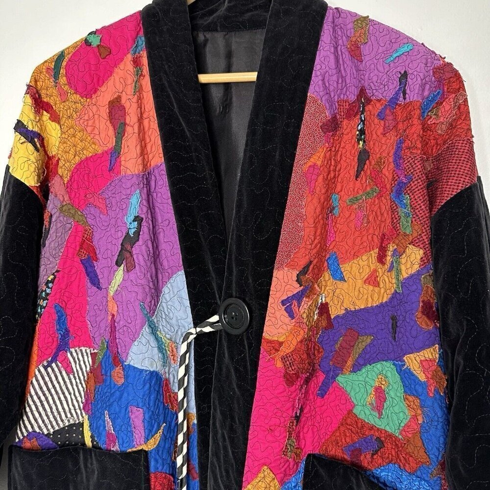 Dopamine Jacket Kimono Patchwork Colorful Size XL‎ - image 5